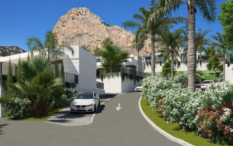 Polop Villen mit 3 Schlafzimmern, 2 Bädern, Klimaanlage, Gemeinschaftspool, Dachterrasse und Garage Haus kaufen