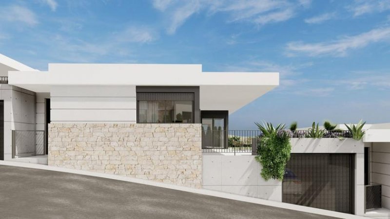 Polop Villen mit 3 Schlafzimmern, 2 Bädern, Klimaanlage, Gemeinschaftspool, Dachterrasse und Garage Haus kaufen