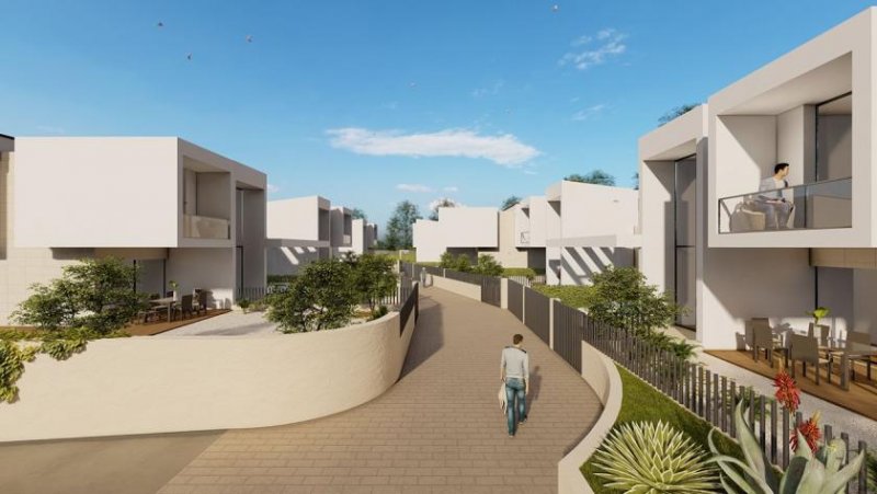 La Nucía Villen mit 3 Schlafzimmern, 3 Bädern, Klimaanlage, Einbauküchen mit Elektrogeräten, Meerblick, Privatpool und Kfz-Stellplatz