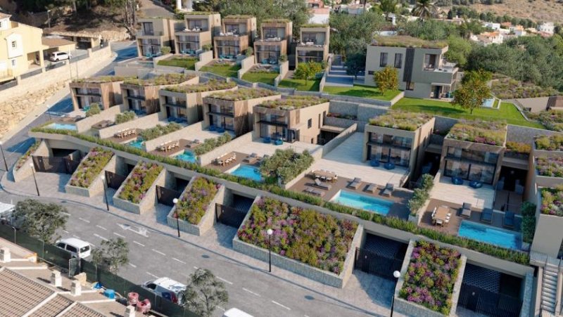 La Nucia Exklusive Villen mit 3 Schlafzimmern, 3 Bädern, Klimaanlage, Fußbodenheizung, Kfz-Stellplätzen, Privatpool und Meerblick Haus