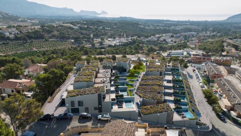 La Nucia Exklusive Villen mit 3 Schlafzimmern, 3 Bädern, Klimaanlage, Fußbodenheizung, Kfz-Stellplätzen, Privatpool und Meerblick Haus