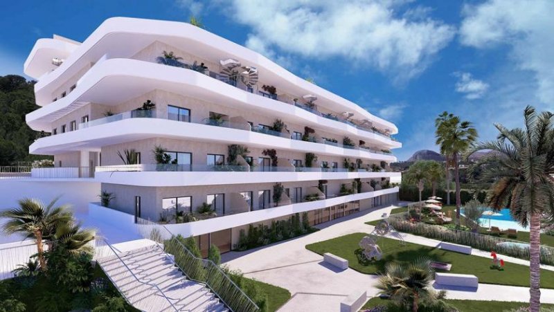 La Nucia Penthouse-Wohnungen mit 2 Schlafzimmern, 2 Bädern, Dachterrasse, Klimaanlage, Tiefgaragenstellplatz und Gemeinschaftspool