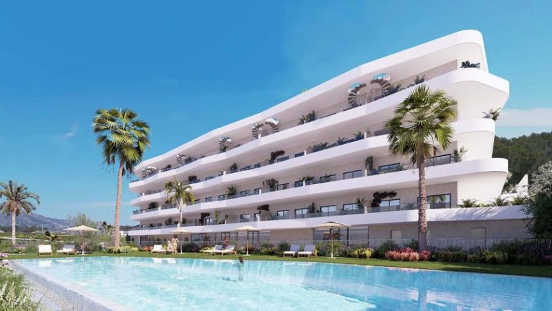 La Nucia Penthouse-Wohnungen mit 2 Schlafzimmern, 2 Bädern, Dachterrasse, Klimaanlage, Tiefgaragenstellplatz und Gemeinschaftspool
