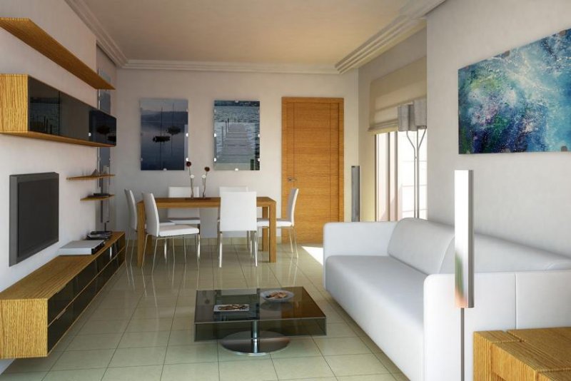 Villajoyosa Appartements mit 3 Schlafzimmern, 2 Bädern, Vorinstallation Klimaanlage, Tiefgaragenstellplatz und Gemeinschaftspool nur 900 m