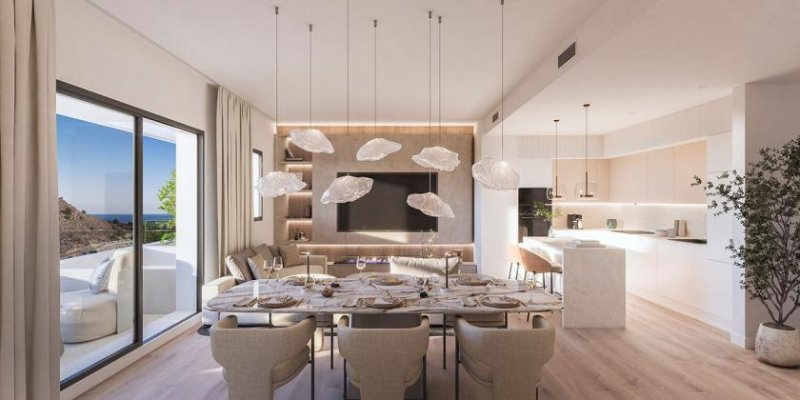 Villajoyosa Penthouse-Wohnungen mit 2 Schlafzimmern, Klimaanlage, Fußbodenheizung in Bädern, Tiefgaragenstellplatz und Gemeinschaftspool m