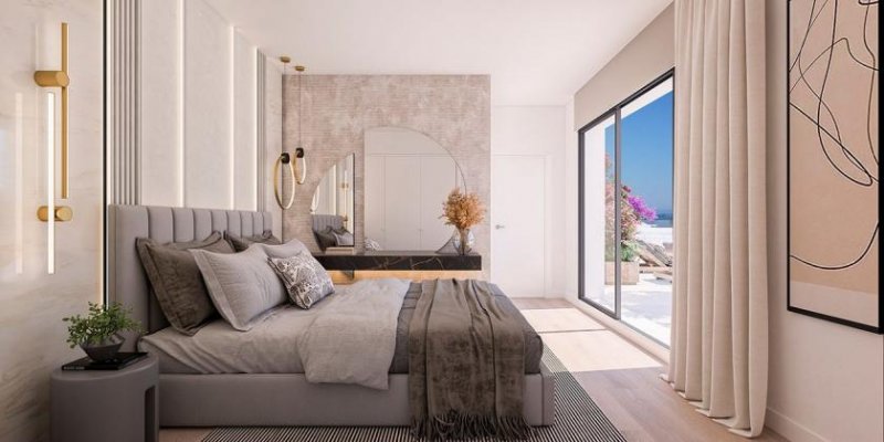 Villajoyosa Penthouse-Wohnungen mit 2 Schlafzimmern, Klimaanlage, Fußbodenheizung in Bädern, Tiefgaragenstellplatz und Gemeinschaftspool m