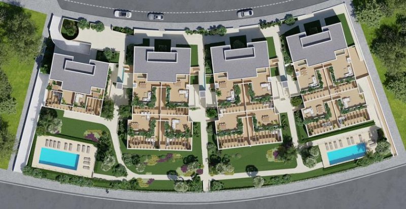 Aspelhorn Maisonette-Wohnungen mit 2 Schlafzimmern, 3 Bädern, Klimaanlage, Fußbodenheizung, Kfz-Stellplatz und Gemeinschaftspool in