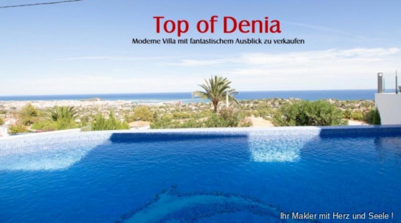 Denia ***Schöne Villa mit 3 Schlafzimmern, 3 Badezimmern in sonniger und ruhiger Lage am Montgo mit herrlichem Meerblick, einem Pool,