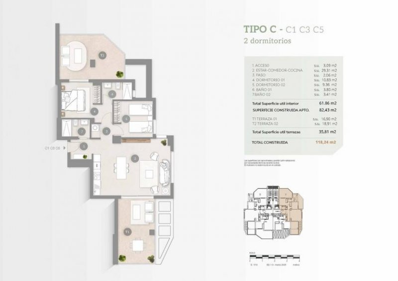 Calpe Appartements mit 2 Schlafzimmern, 2 Badezimmern, Klimaanlage, Tiefgaragenstellplatz, Gemeinschaftspool und Meerblick nur 200 m
