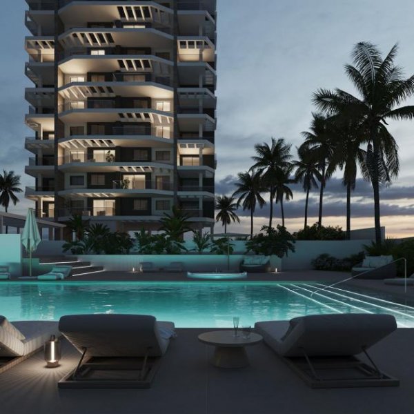 Calpe Appartements mit 2 Schlafzimmern, 2 Badezimmern, Klimaanlage, Tiefgaragenstellplatz, Gemeinschaftspool und Meerblick nur 200 m