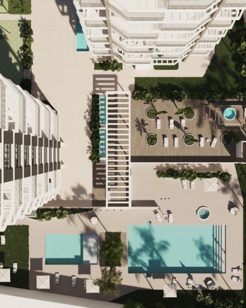 Calpe Appartements mit 2 Schlafzimmern, 2 Badezimmern, Klimaanlage, Tiefgaragenstellplatz, Gemeinschaftspool und Meerblick nur 200 m