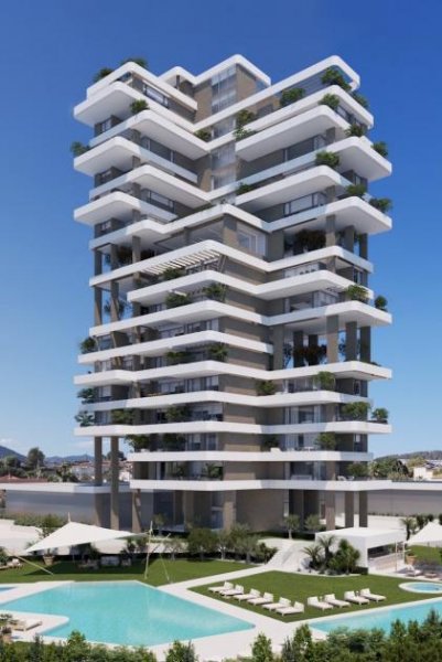 Calpe Luxus-Wohnungen mit 2 Schlafzimmern, 2 Bädern und Meerblick in exklusiver Anlage mit Außenpools und Wellness-Bereich nur 900 m