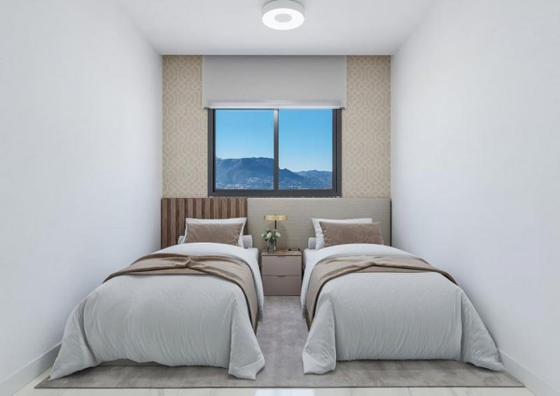 Calpe Maisonette-Wohnungen mit 3 Schlafzimmern, 3 Bädern, Klimaanlage, Fußbodenheizung in Bädern, Kfz-Stellplatz und Meerblick in