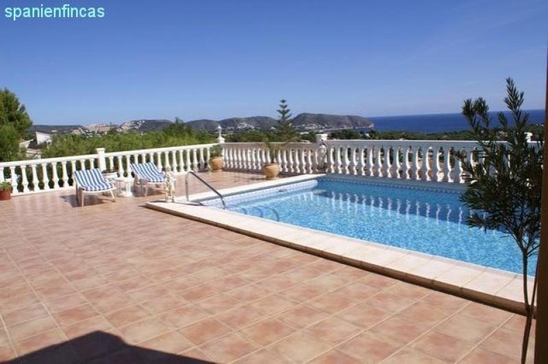 Moraira Benimeit PROVISIONSFREI Spanien neuwertige Villa Finca 200 qm, 4 Schlafzimmer, Schwimmbecken, Einliegerwohnung, phantastischer Meerblick