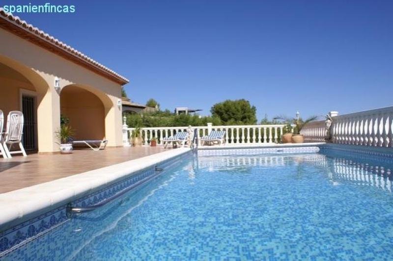 Moraira Benimeit PROVISIONSFREI Spanien neuwertige Villa Finca 200 qm, 4 Schlafzimmer, Schwimmbecken, Einliegerwohnung, phantastischer Meerblick