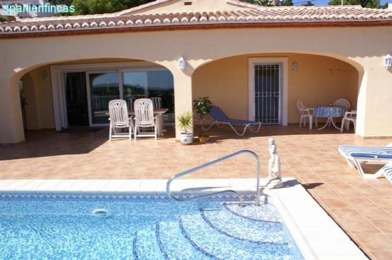 Moraira Benimeit PROVISIONSFREI Spanien neuwertige Villa Finca 200 qm, 4 Schlafzimmer, Schwimmbecken, Einliegerwohnung, phantastischer Meerblick