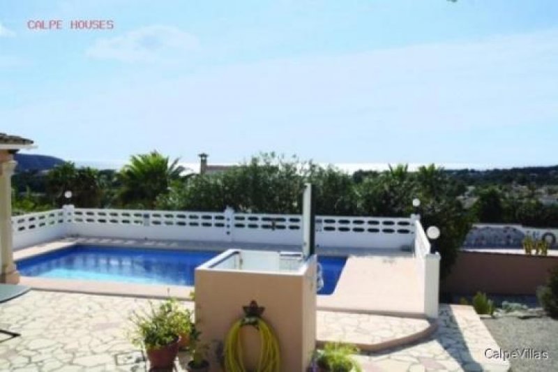 Moraira Gepflegte Villa auf flachem Grundstück mit herrlichem Meerblick Haus kaufen