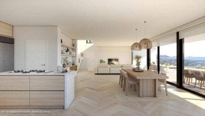 Alicante Villa La Isla, moderne Luxusvilla im Verkauf in der Wohnanlage Jazmines in Cumbre del Sol Haus kaufen