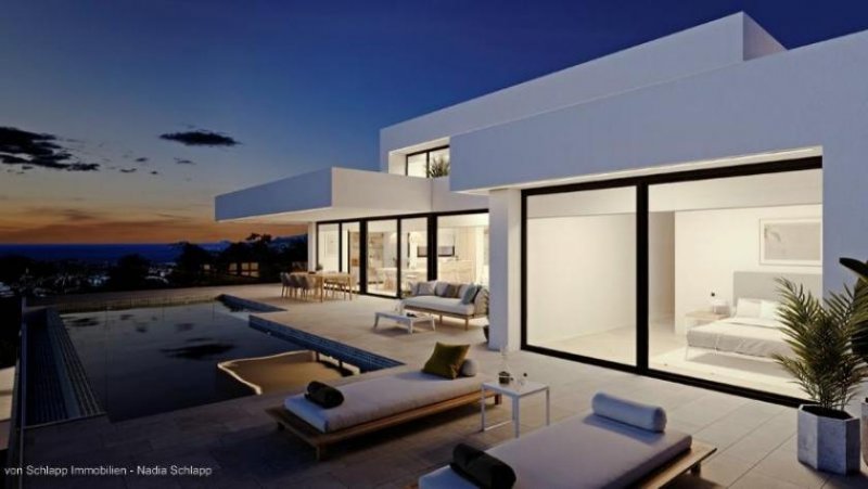 Alicante Villa La Isla, moderne Luxusvilla im Verkauf in der Wohnanlage Jazmines in Cumbre del Sol Haus kaufen