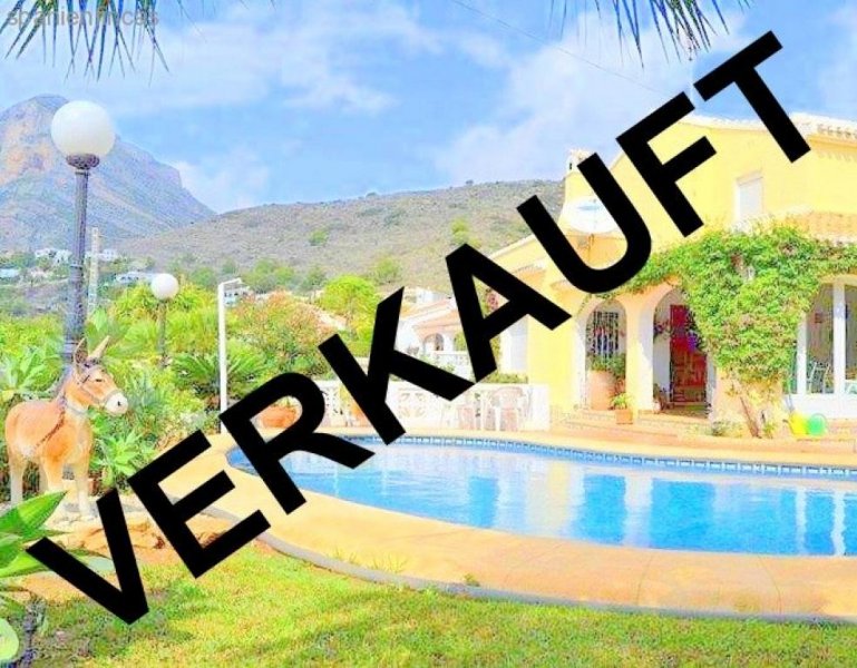 Javea Xabia freistehende 251qm Villa, 4 Schlafzimmer, 2 Bäder, Schwimmbecken, Garage, 913qm Grund, Javea nahe Denia Haus kaufen