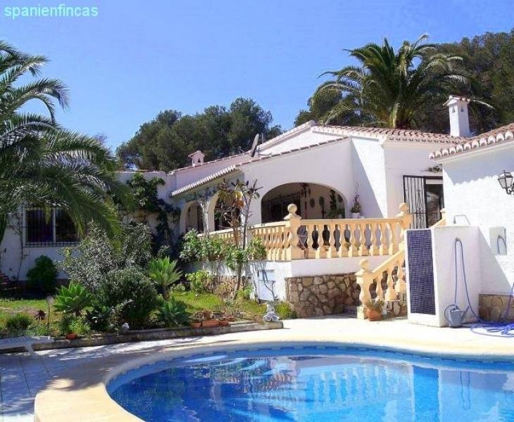 Jávea Xabia Villa Finca, 245qm, 5 Schlafzimmer, Klima, HZ, Gästehaus, Schwimmbecken, Dachterrasse, 1438 qm Grund Haus kaufen