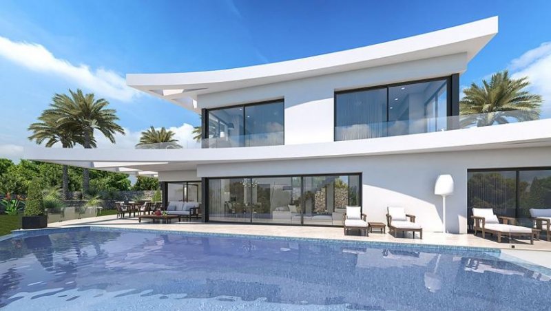 Pego Wunderschöne moderne Villa mit 3 Schlafzimmern, 3 Bädern, 1 Gäste-WC, Privatpool und Meerblick in Monte Pego Haus kaufen