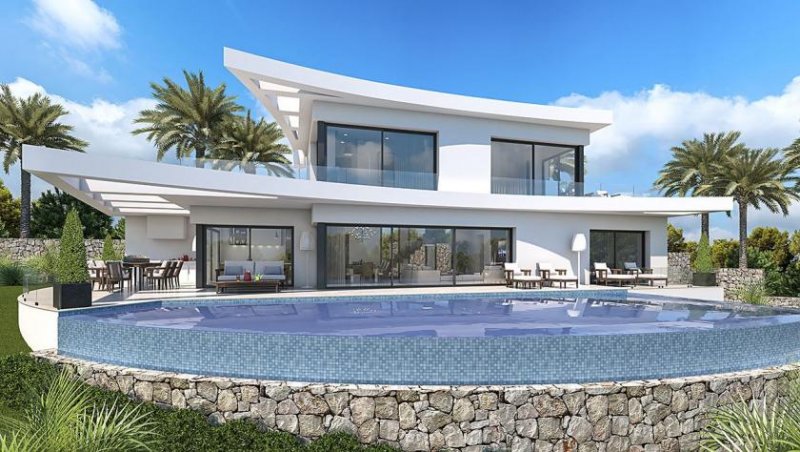Pego Wunderschöne moderne Villa mit 3 Schlafzimmern, 3 Bädern, 1 Gäste-WC, Privatpool und Meerblick in Monte Pego Haus kaufen