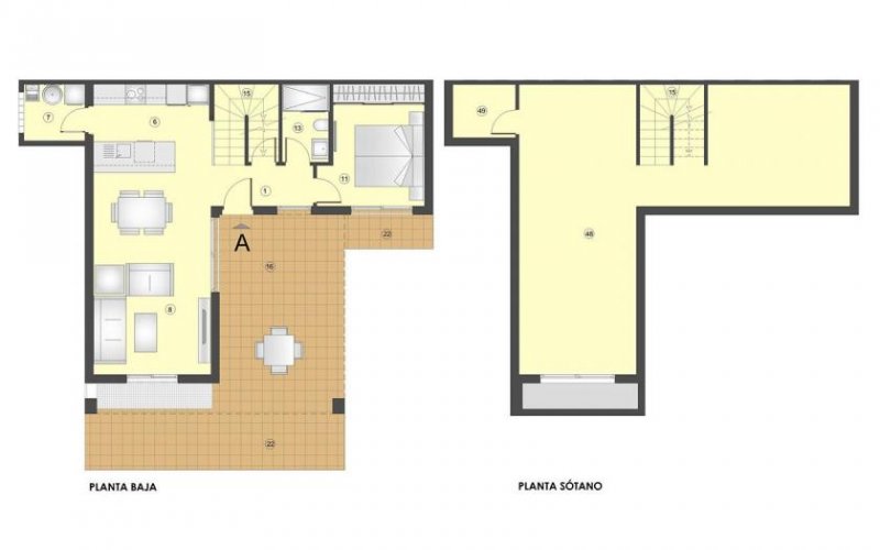 San Juan de los Terreros Doppelhaushälften mit 3 Schlafzimmern, 2 Bädern, Keller, Dachterrasse mit Meerblick und optionalem Privatpool nur 400 m vom