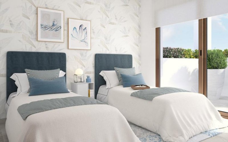 San Juan de los Terreros Doppelhaushälften mit 2 Schlafzimmern, 2 Bädern, Keller, Dachterrasse mit Meerblick und optionalem Privatpool nur 400 m vom