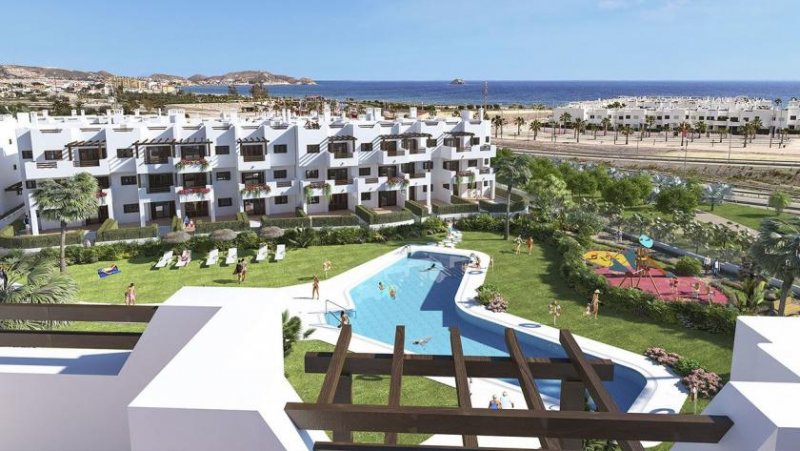 San Juan de los Terreros Komfortable Penthouse-Wohnungen mit 3 Schlafzimmern, Dachterrasse mit Meerblick, Tiefgaragenstellplatz und Gemeinschaftspool nur