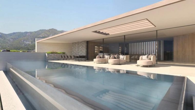 Palma De Mallorca Exklusives Baugrundstück mit genehmigtem Villenprojekt und Panoramameerblick in Son Vida Grundstück kaufen