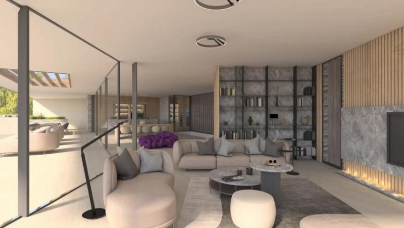 Palma De Mallorca Exklusives Baugrundstück mit genehmigtem Villenprojekt und Panoramameerblick in Son Vida Grundstück kaufen