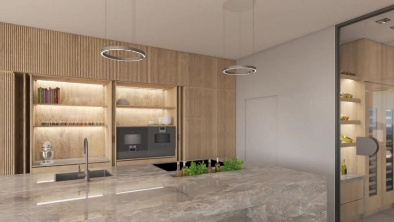 Palma De Mallorca Exklusives Baugrundstück mit genehmigtem Villenprojekt und Panoramameerblick in Son Vida Grundstück kaufen