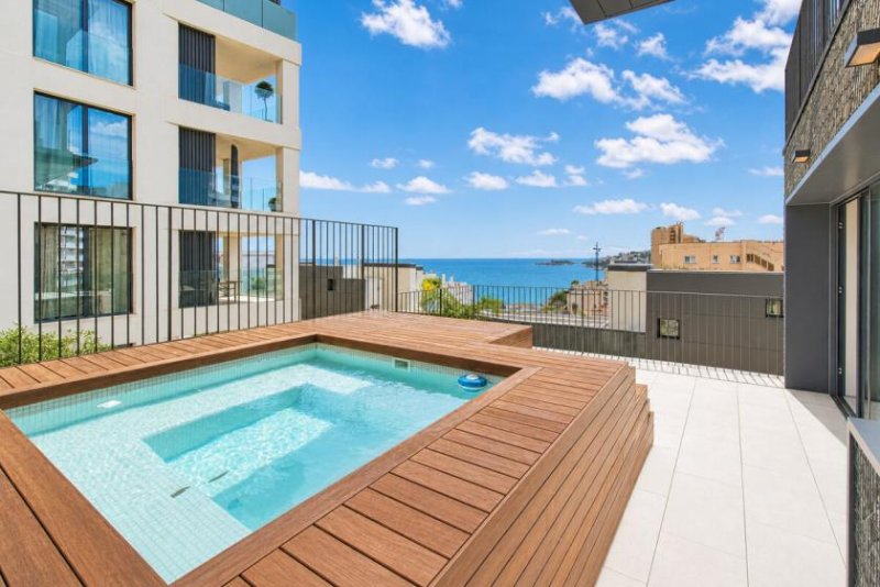 Palma / Cala Major Mallorca fühlen, Luxus leben – moderne Meerblickwohnung mit eigenem Pool Wohnung kaufen