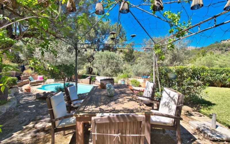 Andratx / s'Arracó Zauberhafte Finca mit mehreren Terrassen, Pool, Gästehaus und absoluter Privatsphäre in S’Arraco Haus kaufen