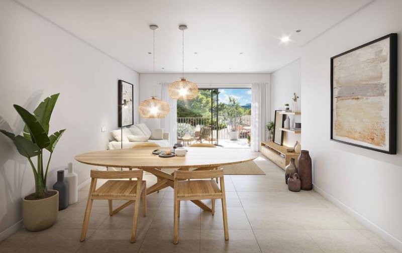 Sant Elm Appartements mit 3 Schlafzimmern, 2 Bädern, Klimaanlage, Fußbodenheizung in Bädern, Gemeinschaftspool und Kfz-Stellplatz nur
