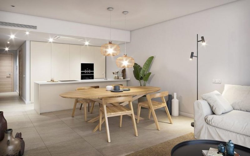 Sant Elm Appartements mit 3 Schlafzimmern, 2 Bädern, Klimaanlage, Fußbodenheizung in Bädern, Gemeinschaftspool und Kfz-Stellplatz nur