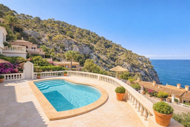 Andratx / Urbanització Es Camp de Mar Luxus-Meerblickvilla in Camp de Mar mit Salzwasserpool, Einliegeroption und Top-Ausstattung Haus kaufen
