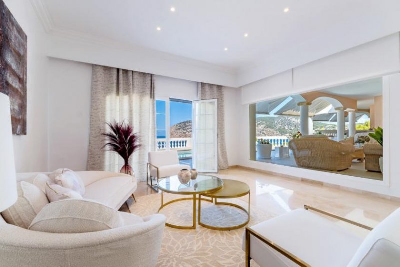 Andratx / Urbanització Es Camp de Mar Luxus-Meerblickvilla in Camp de Mar mit Salzwasserpool, Einliegeroption und Top-Ausstattung Haus kaufen