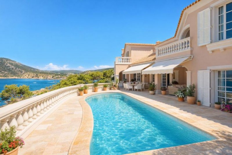 Andratx / Urbanització Es Camp de Mar Mediterrane Villa mit traumhaften Meerblick in Camp de Mar Haus kaufen