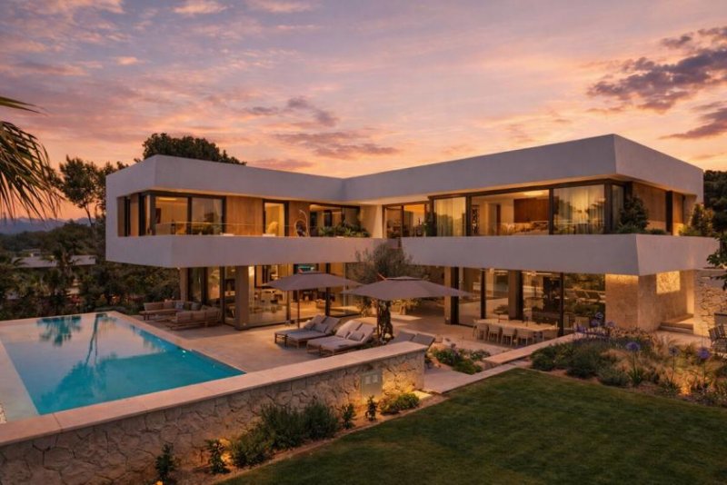 Santa Ponça Eine der außergewöhnlichsten Neubauvillen in Nova Santa Ponsa, kompromisslos in Architektur und Lage Haus kaufen