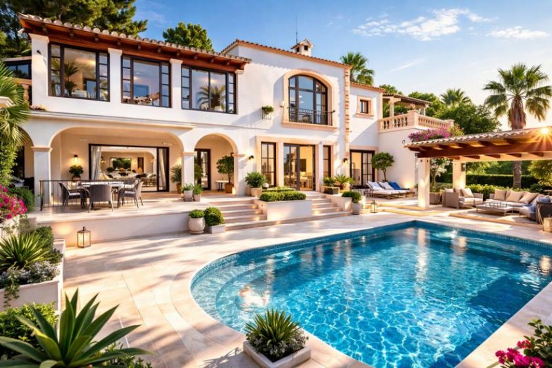 Calvià / Bendinat Mediterrane Traumvilla in Bendinat – Privatsphäre, Stil und Meerblick vereint Haus kaufen