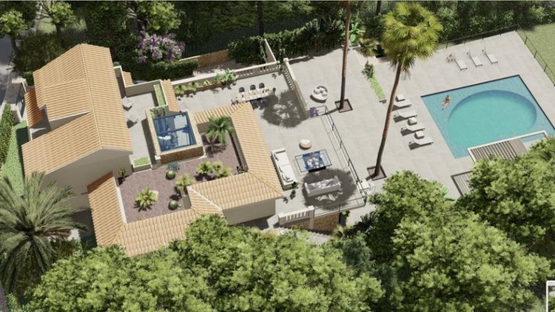 Calvià / Costa d'en Blanes Mediterrane Villa mit Umbaulizenz fußläufig nach Puerto Portals Haus kaufen