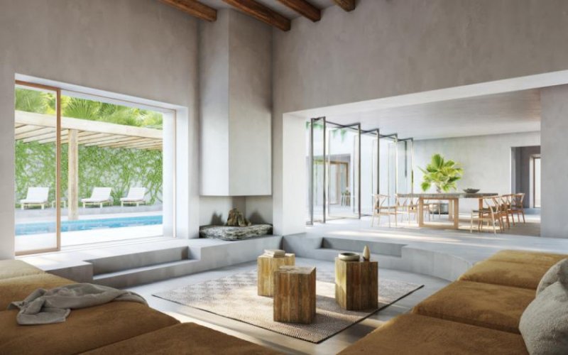 Calvià / Cala Vinyes Luxus Neubau Villa im Tulum Stil Haus kaufen