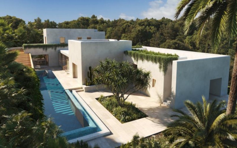 Calvià / Cala Vinyes Luxus Neubau Villa im Tulum Stil Haus kaufen