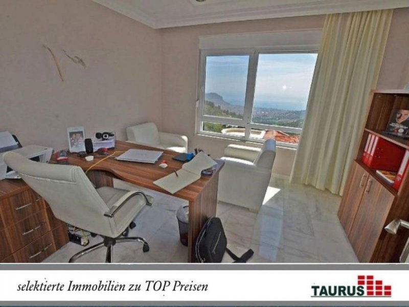 Alanya - Bektas Schnäppchen Preis !!! Möblierte Villa mit 4 Zi., Meerblick und Pool Haus kaufen