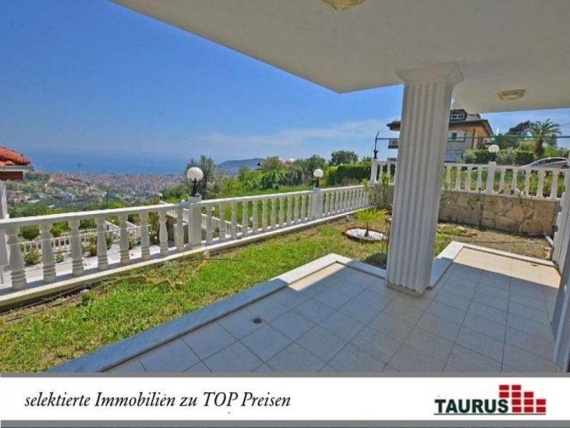 Alanya - Tepe Möblierte 5 Zi. Top Villa mit Meerblick | POOL Haus kaufen