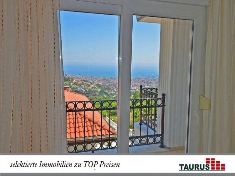 Alanya - Tepe Möblierte 5 Zi. Top Villa mit Meerblick | POOL Haus kaufen