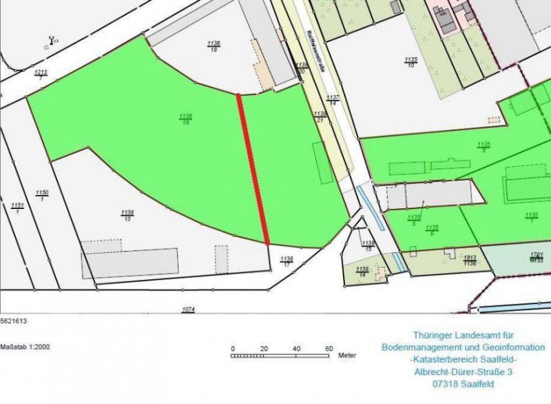 Rudolstadt Gewerbegrundstück zentral gelegen, sofort bebaubar Grundstück kaufen