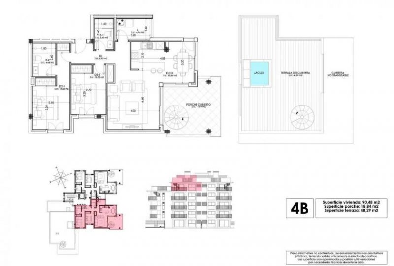 Cala Millor Penthouse-Wohnungen mit 2 Schlafzimmern, 2 Bädern, Klimaanlage, Fußbodenheizung, Tiefgaragenstellplatz und Gemeinschaftspool m